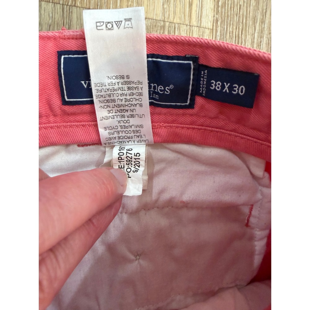 Vineyard Vines Breaker Pants Mens 38x30 Pink Cotton Twill Chinos Excellent - Picture 3 of 11